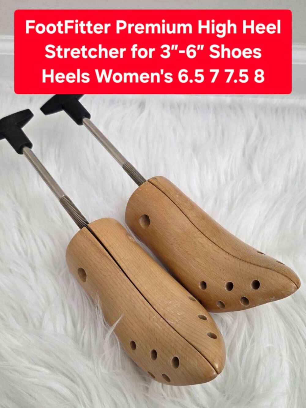 Set of 2 Pairs of FootFitter Premium Shoe Stretcher Heel Heels Women's Medium M